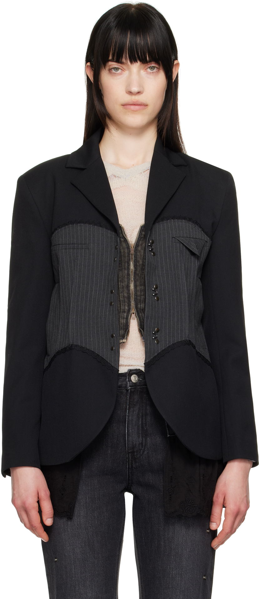 Jakna Andersson Bell Andersson Bell Corset Inserted Blazer Crna | awa684w