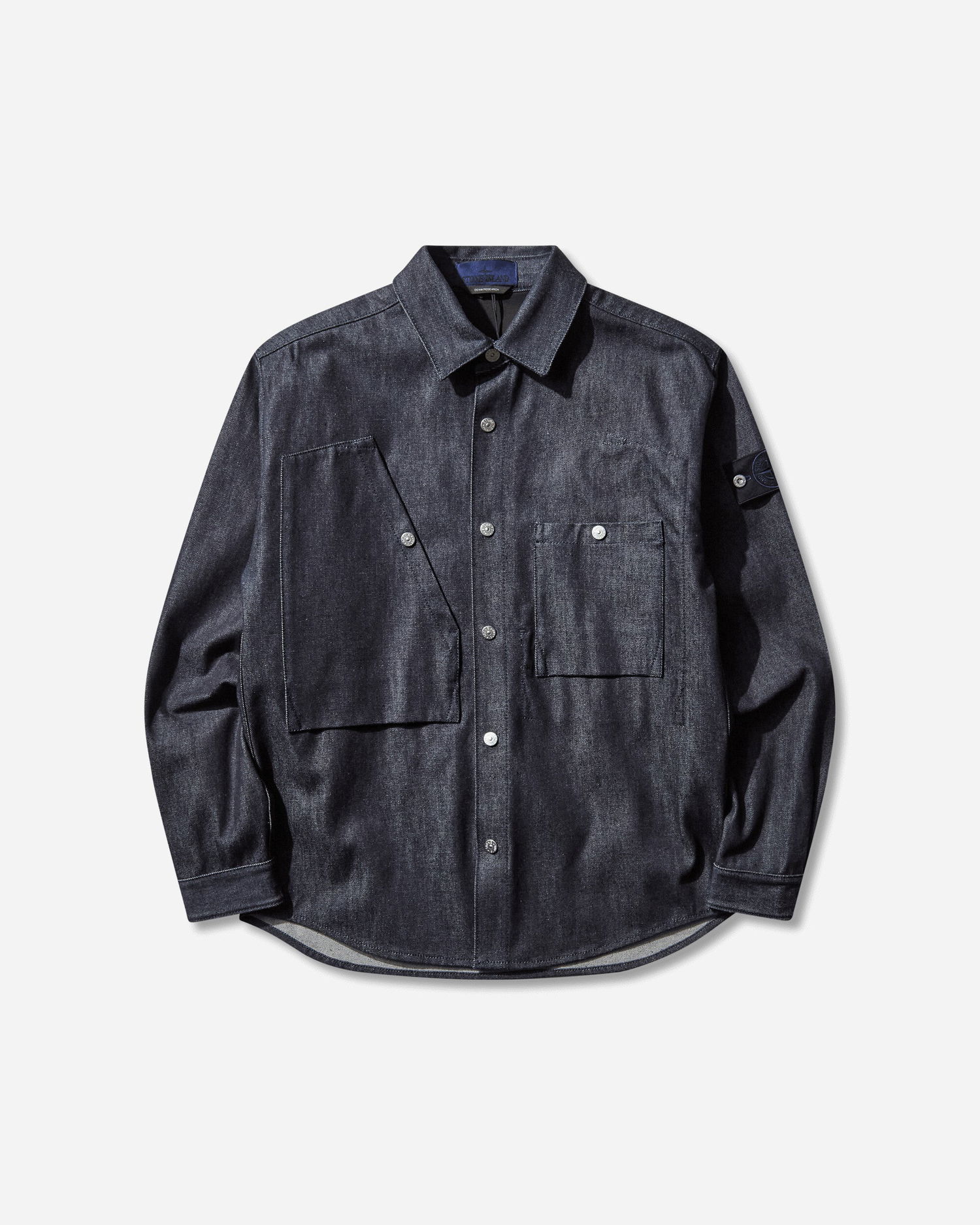 Košulja Stone Island Long Sleeve Raw Denim Patch Pocket Shirt Tamnoplava | K2S15-1100008-S00J8 VJ200, 0