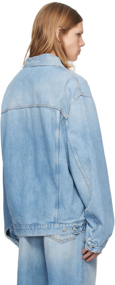 Jakna Acne Studios Blue Relaxed-Fit Denim Jacket Plava | C90176-, 2