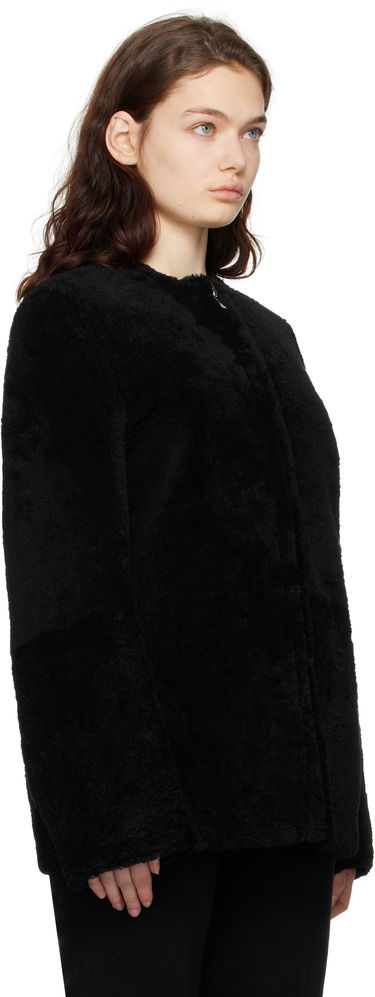 Jakna TOTEME TOTEME Zipped Teddy Shearling Jacket Crna | 251-WRO0184-LE0048, 1
