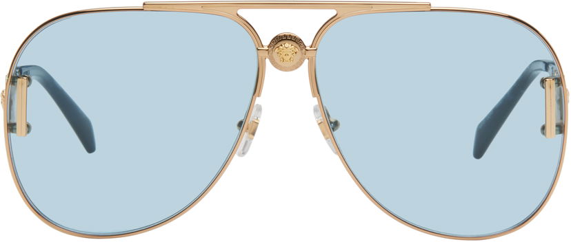 Sunčane naočale Versace '95 Pilot Gold-Tone Sunglasses Plava | 0VE2255 8056597913003