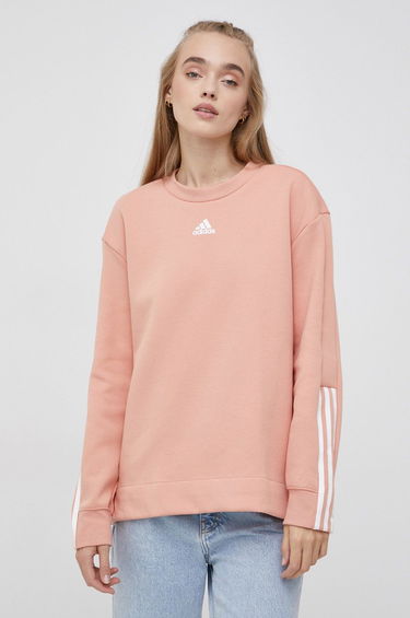 Dukserice adidas Originals Essentials Relaxed 3-Stripes Crewneck Ružičasta | GS1374, 0