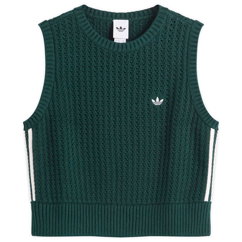 Džemper adidas Originals Adicolor Knitted Vest Zelena | JW4993