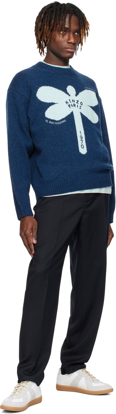 Džemper KENZO Kenzo Paris 'KENZO Dragonfly' Embroidered Wool Sweater Plava | FF55PU7163CA, 3