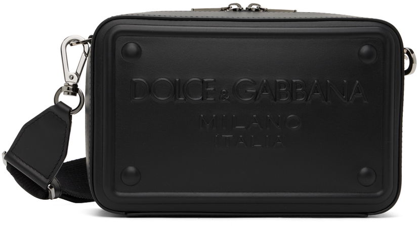 Ručna torbica Dolce & Gabbana Black Raised Logo Bag Crna | BM7329AG218