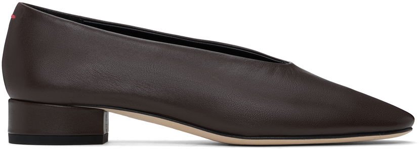 Odjeća Aeyde Aeyde Delia Leather Ballerina Flats Smeđa | A11-FL-GELR25BL18-SS24-953-007