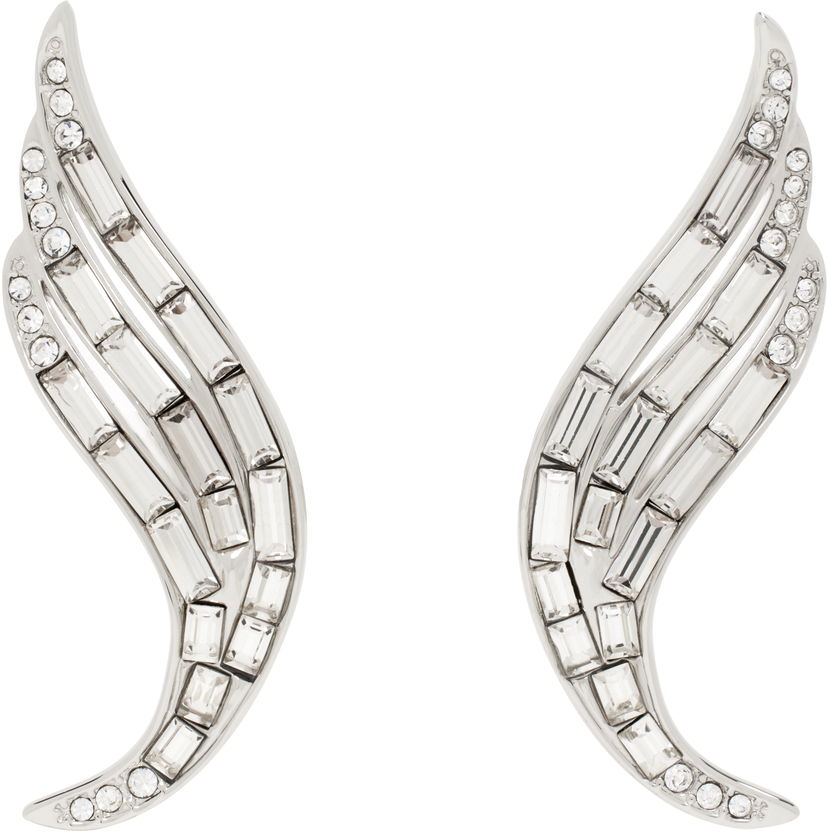 Naušnice Jil Sander Jil Sander Crystal Wing Earrings Metalik | J12VG0299_P5050