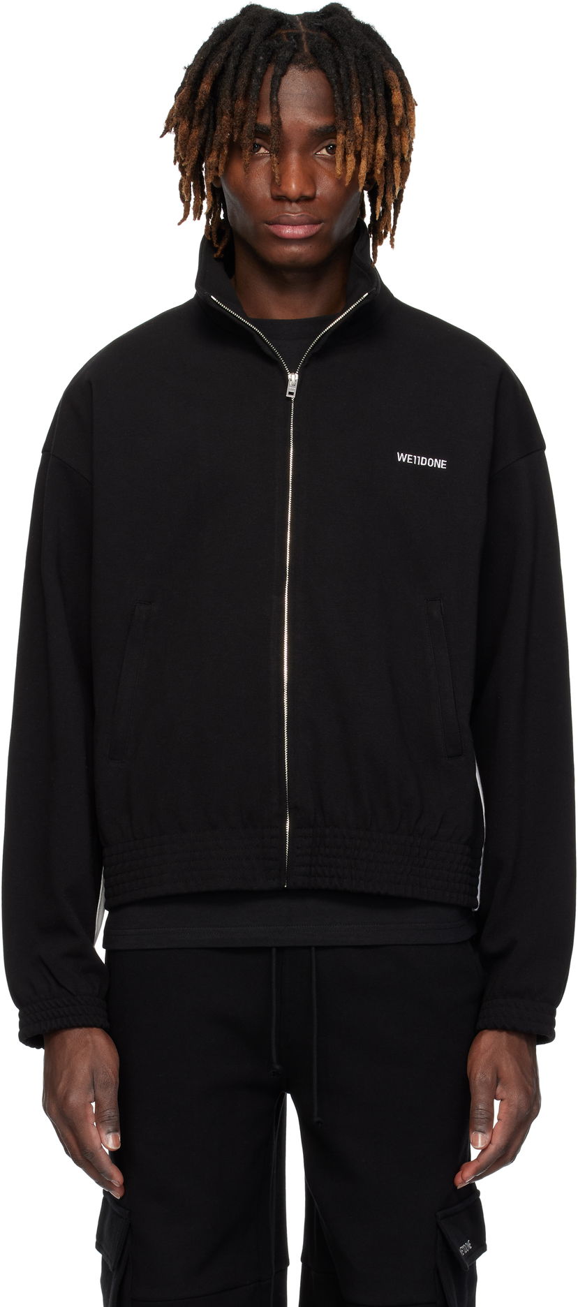 Vjetrovka We11done We11done Contrast Track Jacket Crna | WD-TJ0-25-837-U-BK
