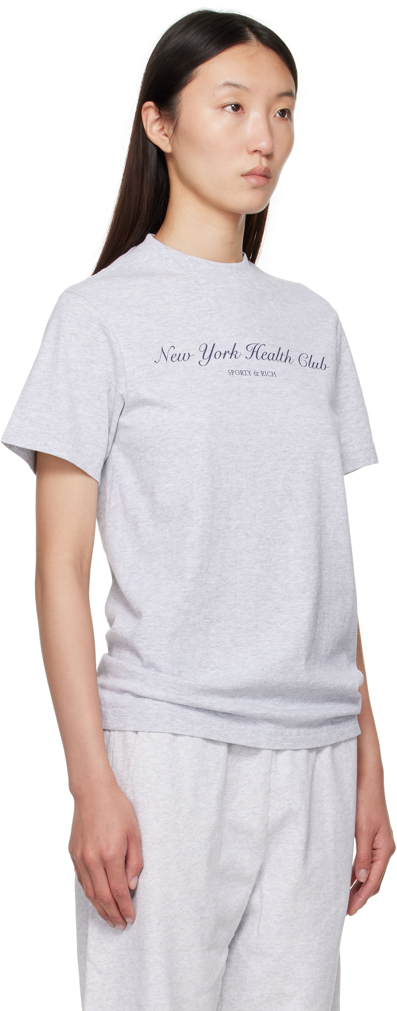 Majica kratkih rukava Sporty & Rich Sporty & Rich 'NY Health Club' T-Shirt Siva | TO043602043GY03, 1