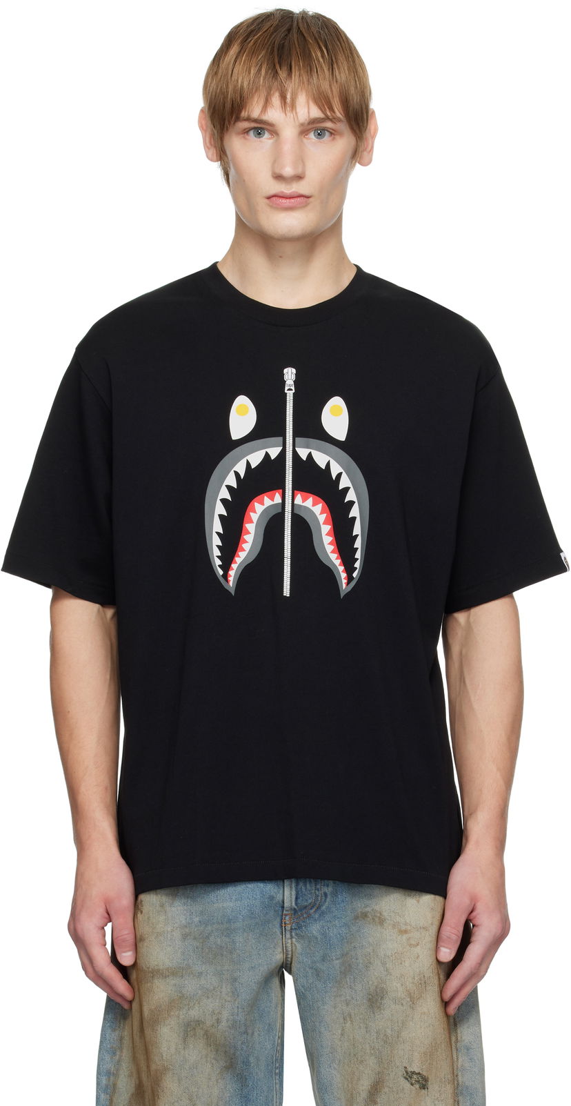 Majica kratkih rukava BAPE Shark Graphic T-Shirt Crna | 001TEK701310M