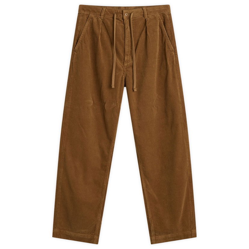Hlače Polo by Ralph Lauren Pleated Corduroy Easy Pants, Size Large Smeđa | 710944489007-BRN