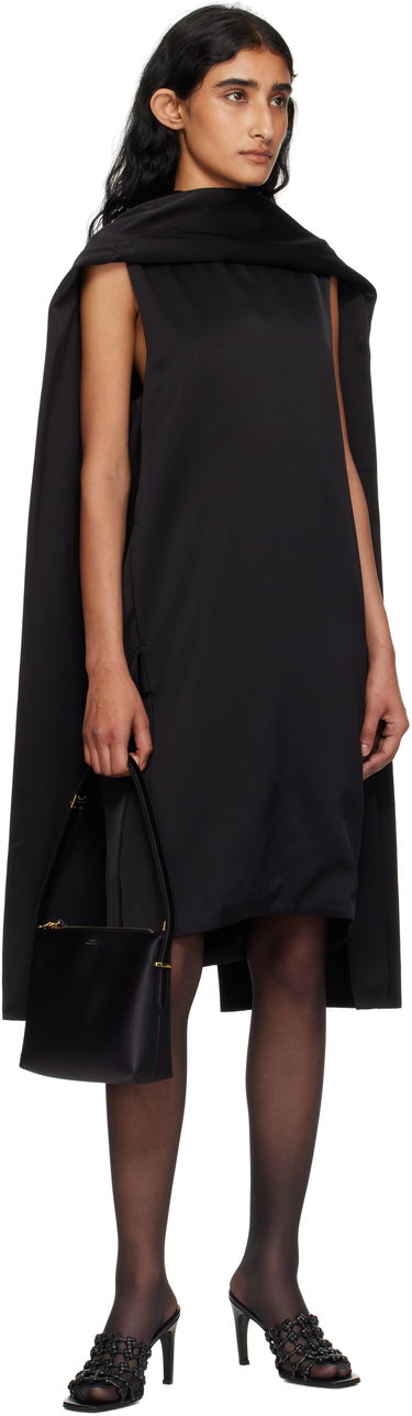 Haljina TOTEME Cocoon Scarf Minidress Crna | 253-WRD0198-FB0382, 3