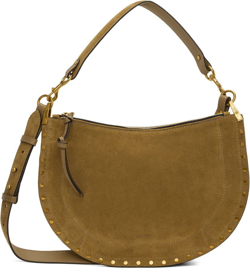 Torba za rame ISABEL MARANT Isabel Marant Oskan Soft Zipped Suede Shoulder Bag Zelena | BF0066FA-B2C03M