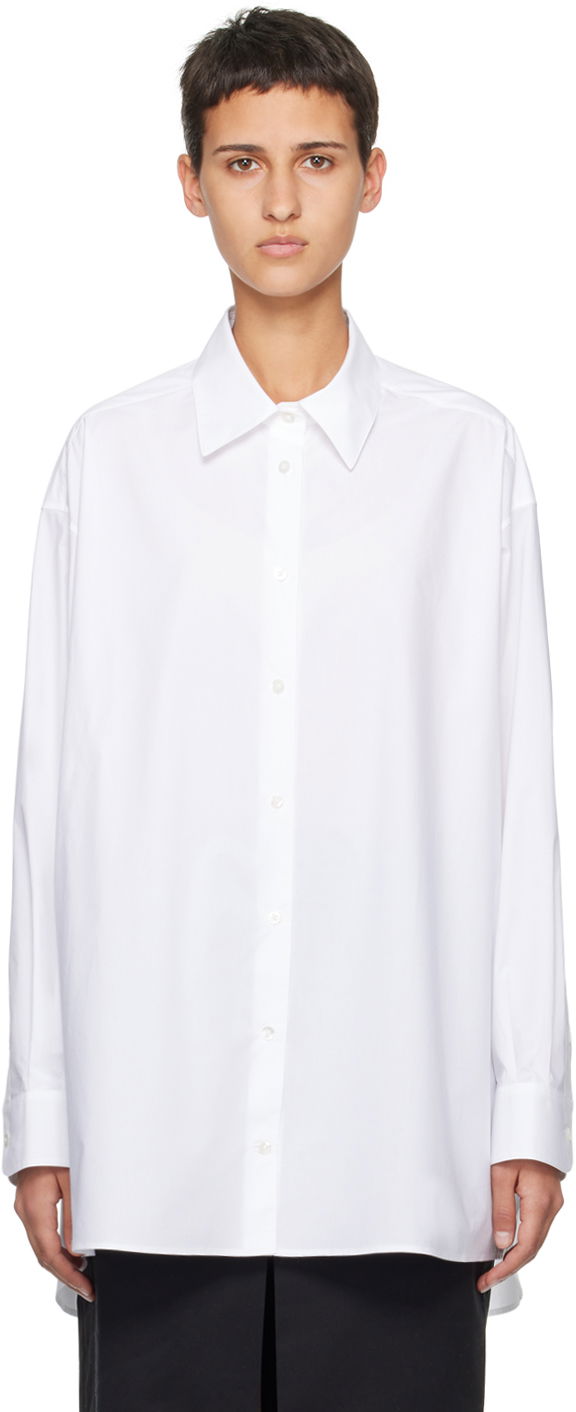 Košulja The Row Oversized Cotton Shirt Bijela | 5648-W2479