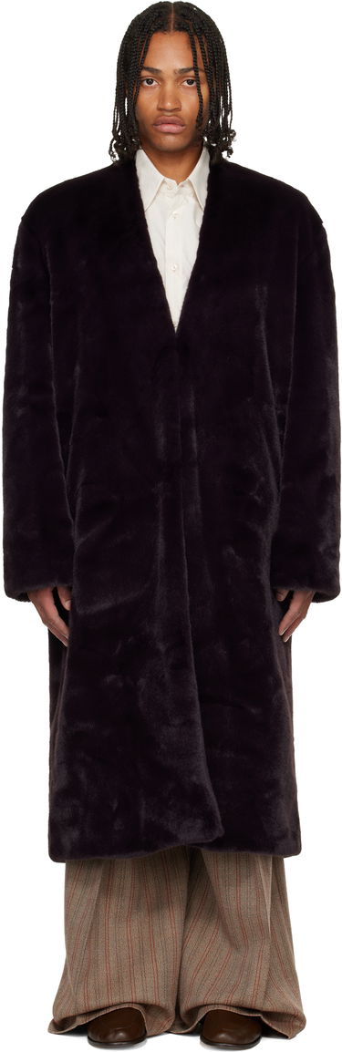 Kaputi Casablanca Shawl Faux-Fur Coat Crna | M-AW25-OT-218-01, 0
