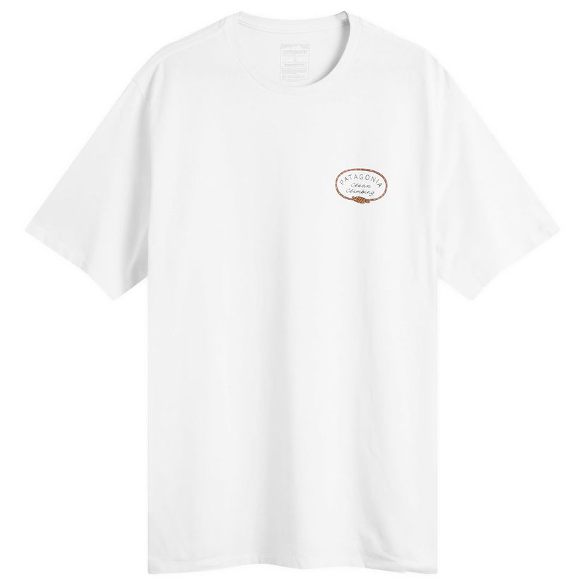 Majica kratkih rukava Patagonia Men's Clean Climb Roots Responsibili-Tee Size Small Bijela | 37795-WHI