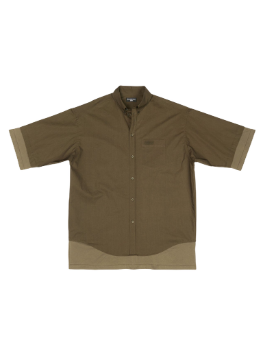 Košulja Balenciaga BB Icon Layered Large Fit Shirt Zelena | 699195TMM442840