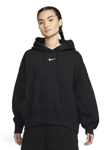 Dukserice Nike Sportswear Phoenix Fleece Over-Oversized Pullover Hoodie Crna | DQ5858-010