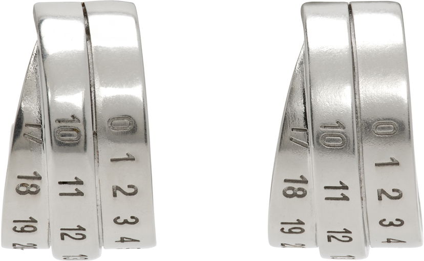 Naušnice Maison Margiela MM6 Maison Margiela Numeric Earrings Metalik | SM6VG0083 P6627