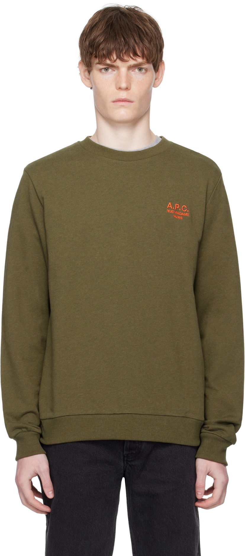 Dukserice A.P.C. A.P.C. Rue Madame Standard Sweatshirt Zelena | COHGR-M27913