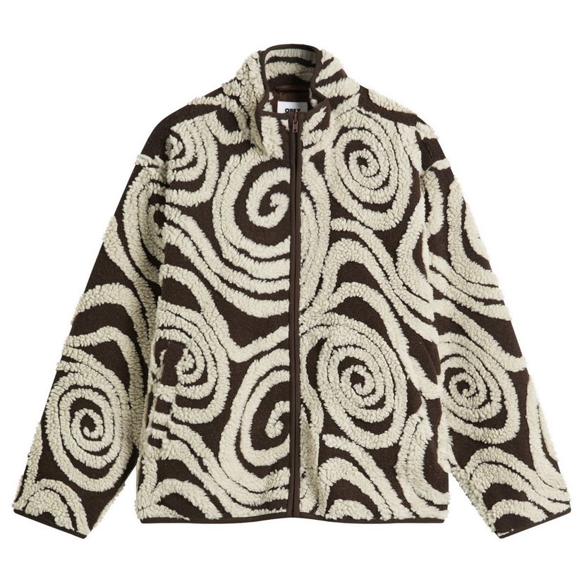 Jakna OBEY Swirls Jacquard Zip Jacket Višebojno | 221800445-BWM