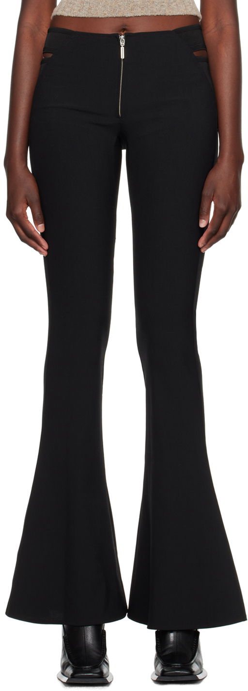 Hlače Jean Paul Gaultier Gaultier KNWLS Cutout Flare Trousers Crna | 23/14-F-PA078B-C036-00