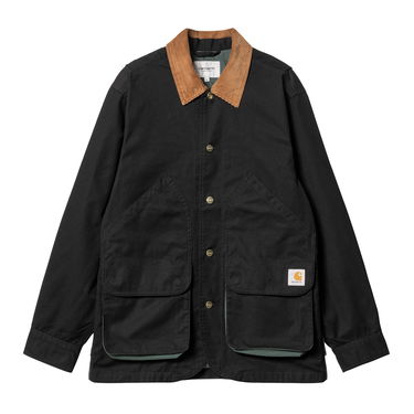 Jakna Carhartt WIP Heston Jacket "Black / Discovery Green heavy stone wash" Crna | I032148_1OC_60, 7
