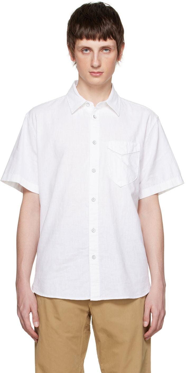 Košulja rag & bone Rag & Bone Arrow Short Sleeve Shirt Bijela | MBW23PA412CHML