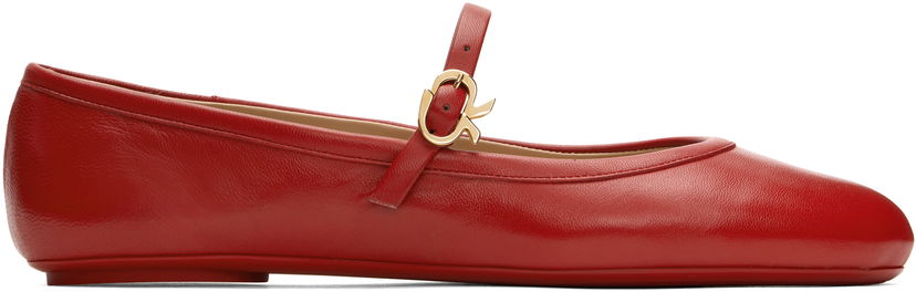 Tenisice i cipele Gianvito Rossi Gianvito Rossi Carla Ballerina Flats Crvena | G22223-05GOM-NXF