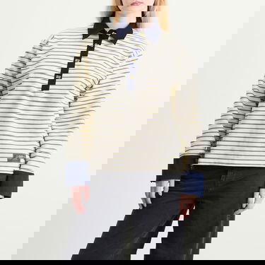 Polo majica GANNI GANNI Piquet Jersey Polo Shirt Bež | T4215-135, 2