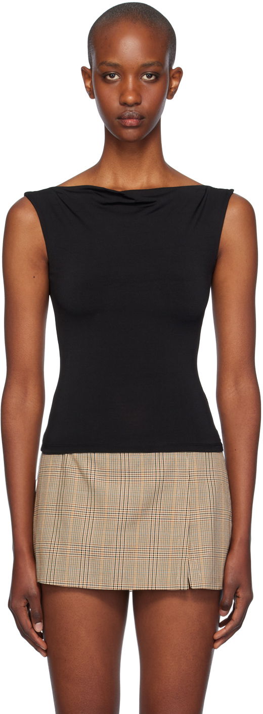 Suknja Miaou Miaou Lani Cowl Neck Tank Top Bež | 7114VISBLK