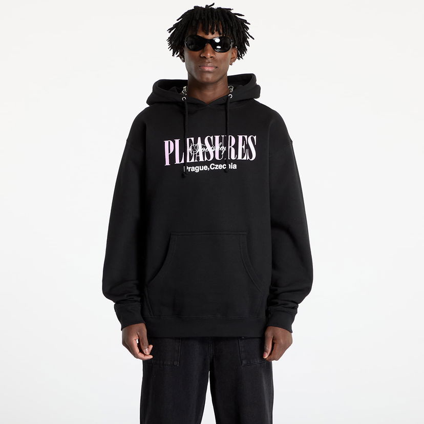 Dukserice Pleasures FTSHP x Angel Black Hoodie Crna | P24W076 BLACK
