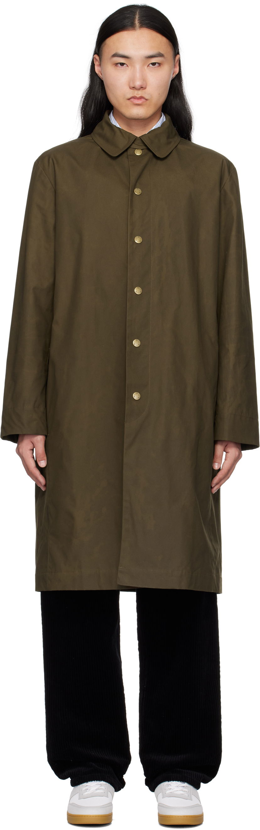 Kaputi A.P.C. A.P.C. Arthur Mac Coat Zelena | COERC-H01535