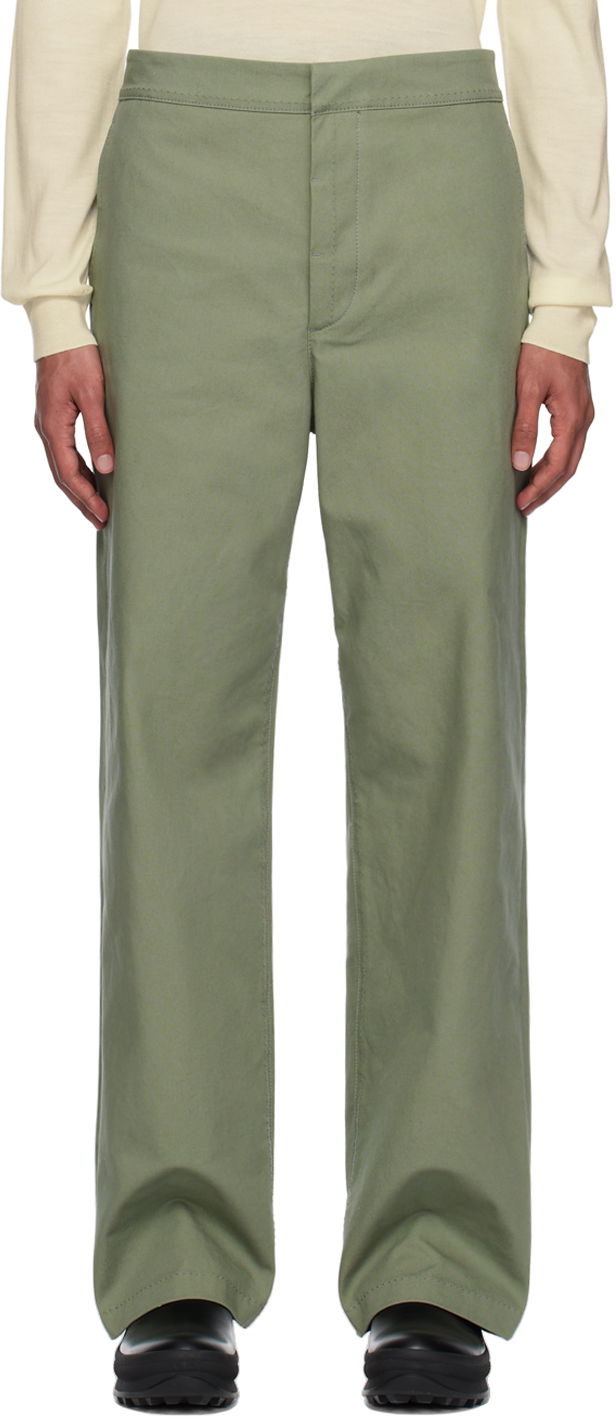 Hlače Jil Sander Jil Sander Four-Pocket Trousers Zelena | J47KA0135_J45136