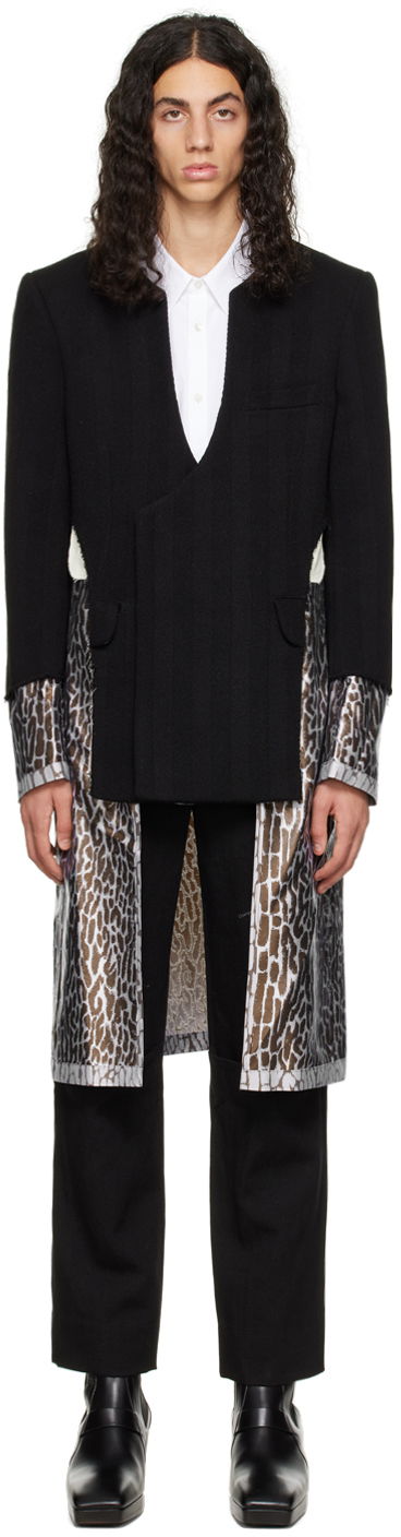 Kaputi Comme des Garçons Layered Wool Coat Crna | PJ-J012-051-1-1