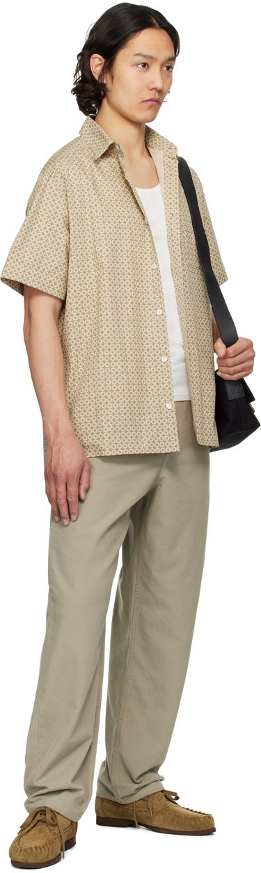 Košulja A.P.C. A.P.C. Ross Geometric-Print Short-Sleeve Shirt Bež | COHFY-H12541, 3