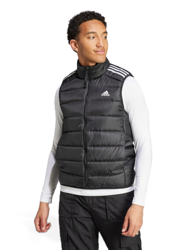 Prsluk adidas Originals Essentials 3-Stripes Light Down Crna | HZ5728