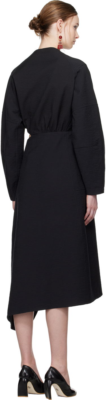 Haljina Tory Burch Tory Burch Cotton Wrap Midi Dress Crna | 173644-001, 2