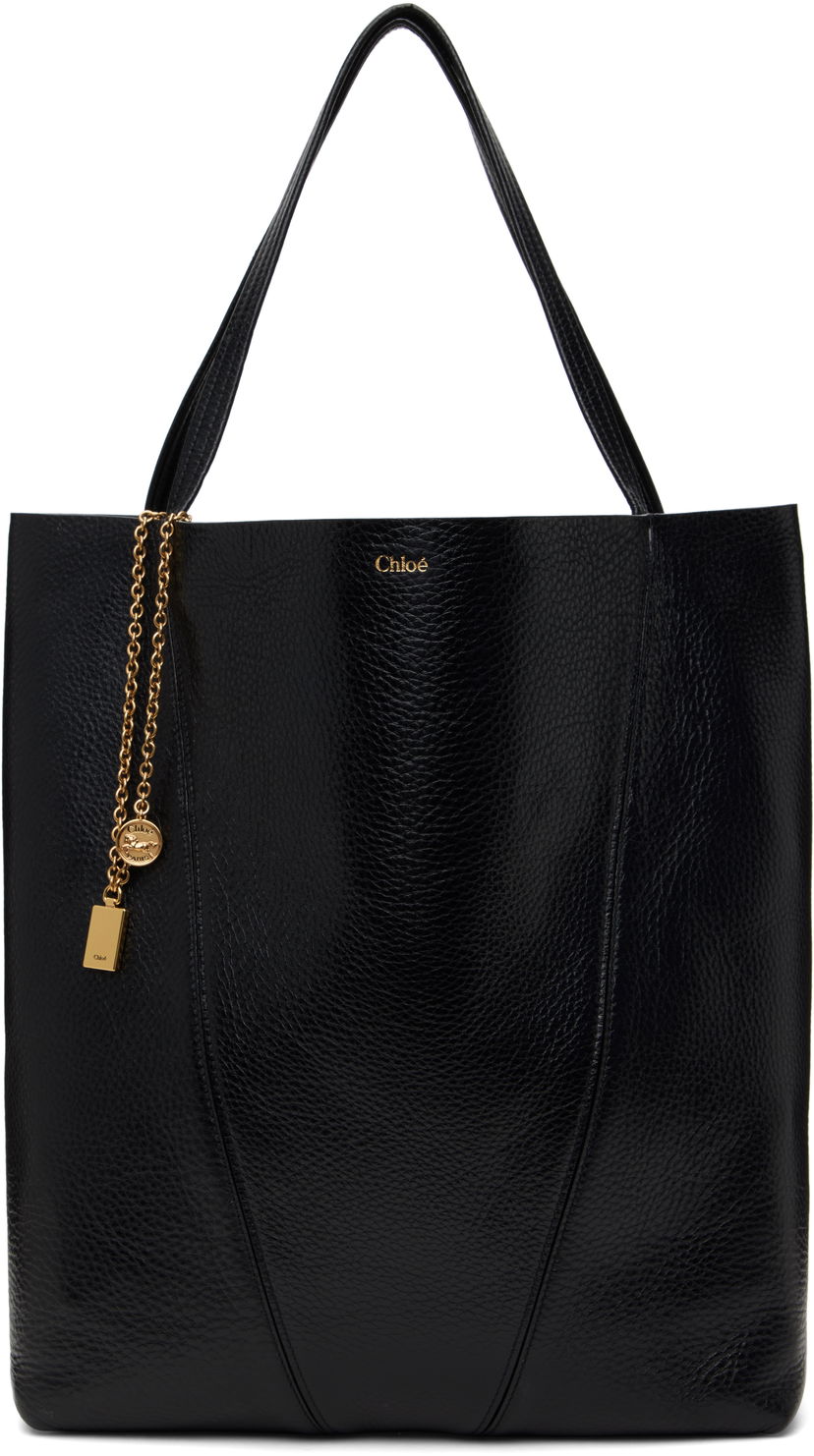 Tote bag CHLOÉ Chloé 'Spin' Large Tote Crna | CHC25SS810N84