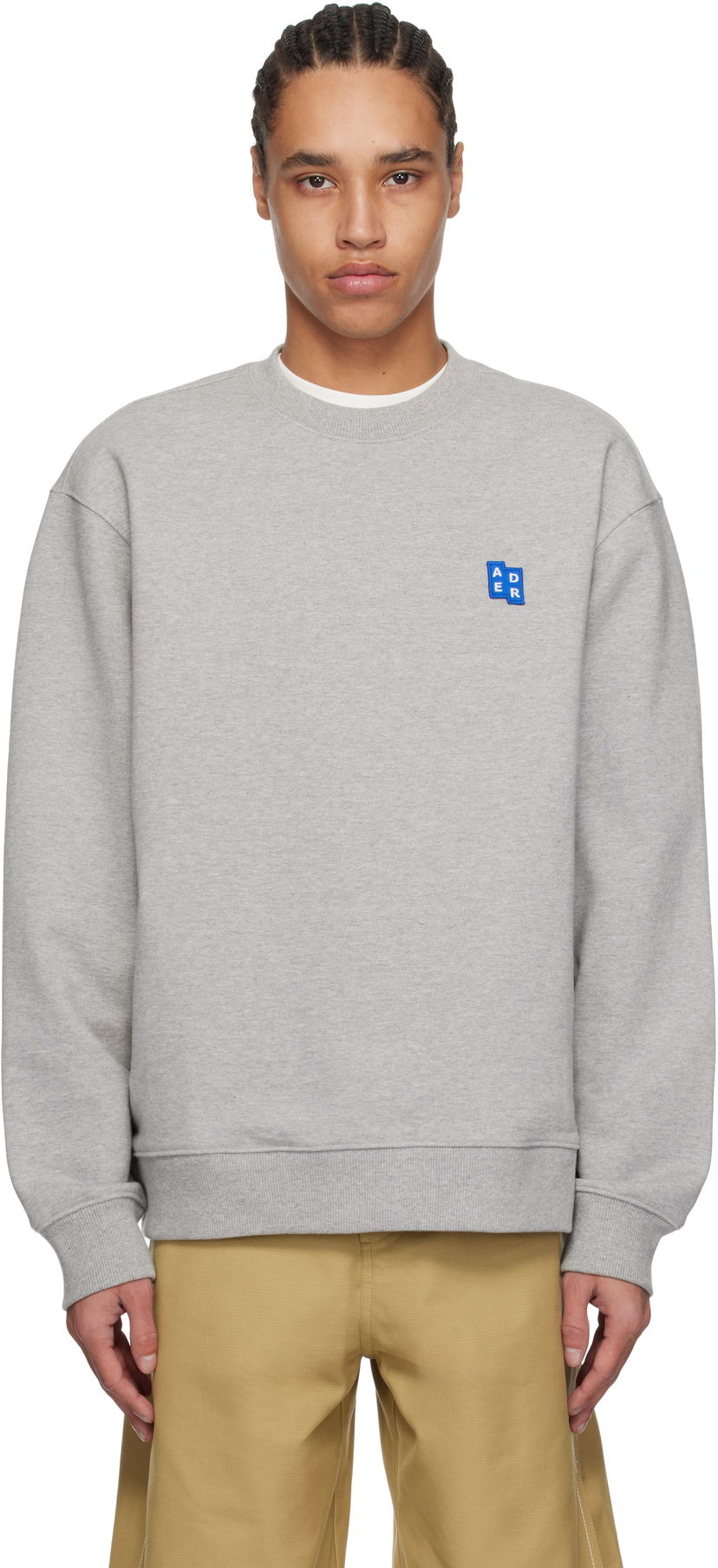 Džemper ADER ERROR ADER error Significant TRS Tag 01 Sweatshirt Siva | BO42FYSW0101GR