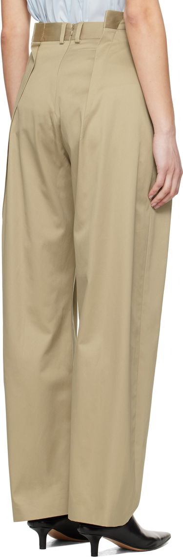 Hlače Maison Margiela MM6 Maison Margiela Cotton Twill Darting Trousers Bež | S52KA0534 M35368, 2