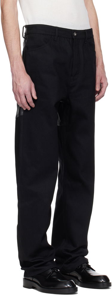 Cargo hlače Jil Sander Jil Sander Leather Jeans Crna | J22KA0267_J46655, 1