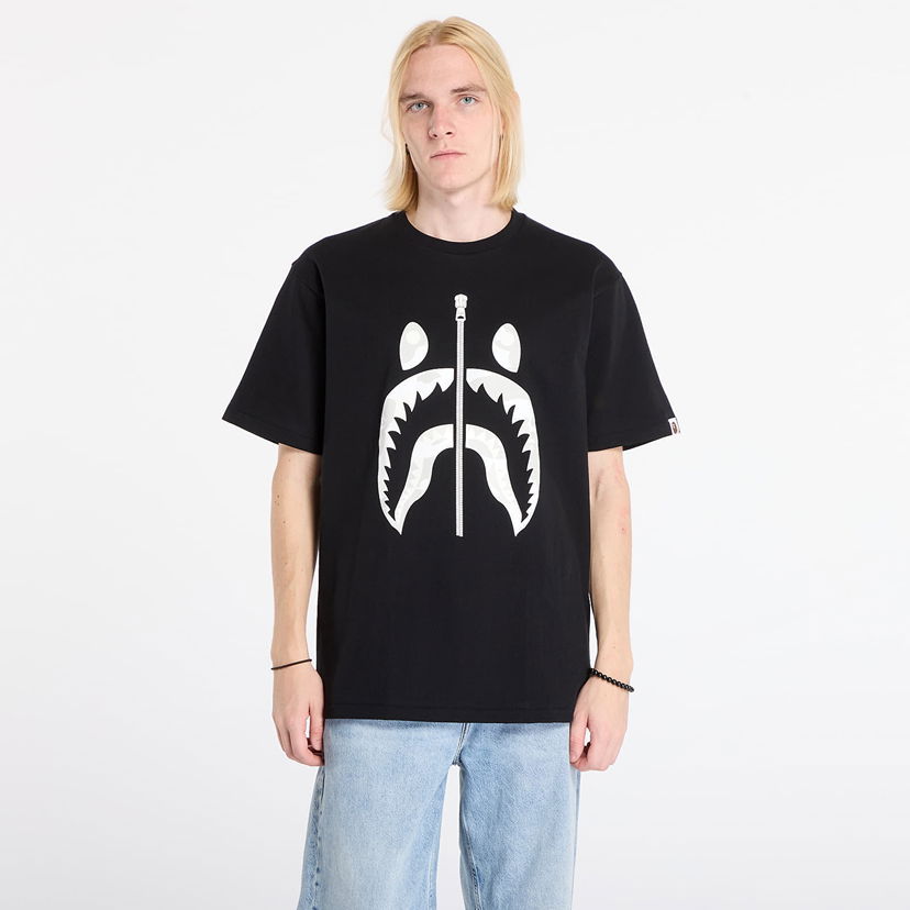 Majica kratkih rukava BAPE City Camo Shark T-Shirt Crna | 001TEL801027MBLK