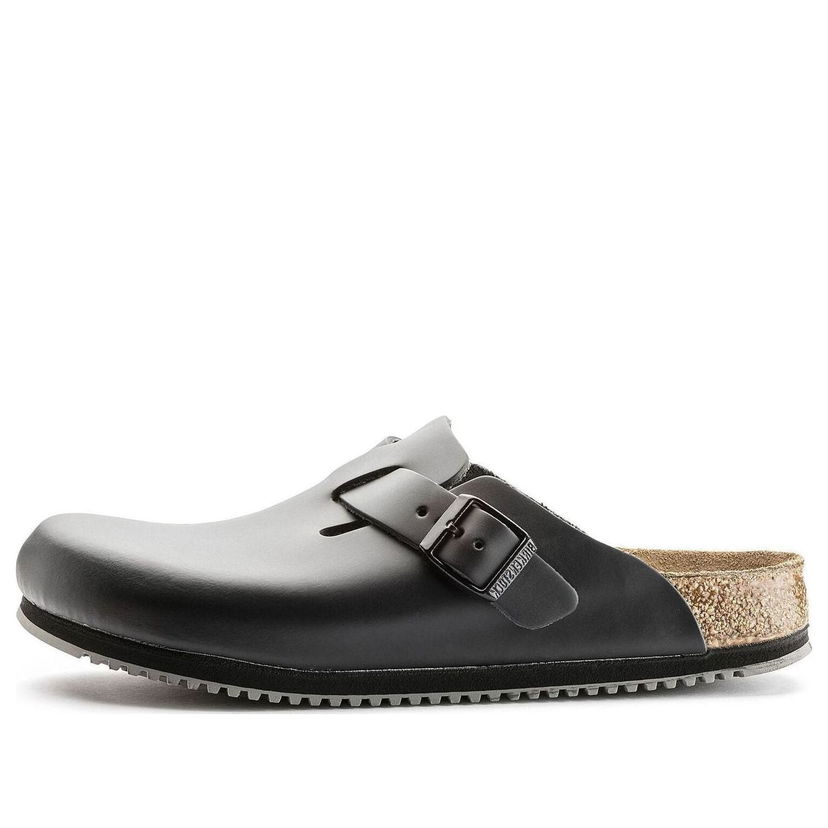 Tenisice i cipele Birkenstock Boston Super Grip Leather Clogs Crna | 0060194