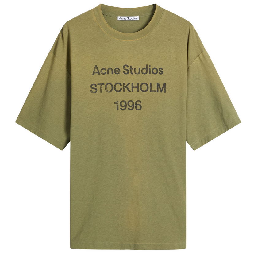 Majica kratkih rukava Acne Studios Men's Exford U 1996 T-Shirt, Size X-Small Zelena | CL0196-AB7
