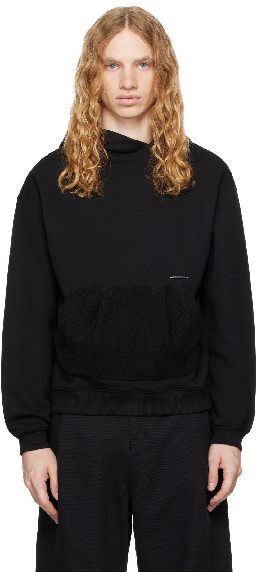 Dukserice ADER ERROR Black Patch Pocket Hoodie Crna | BN01FWHD0106BK