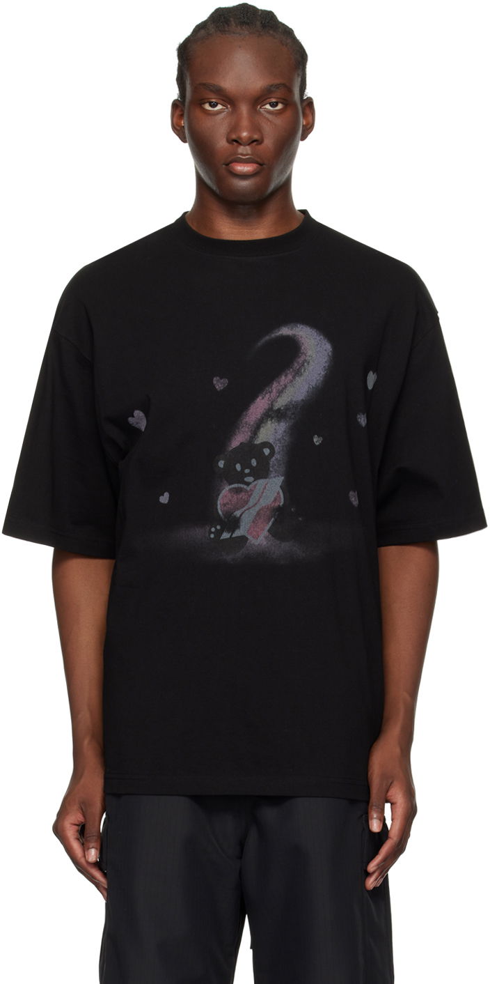 Majica kratkih rukava We11done We11done Teddy Bear Graphic T-Shirt Crna | WD-TT1-23-730-U-BK
