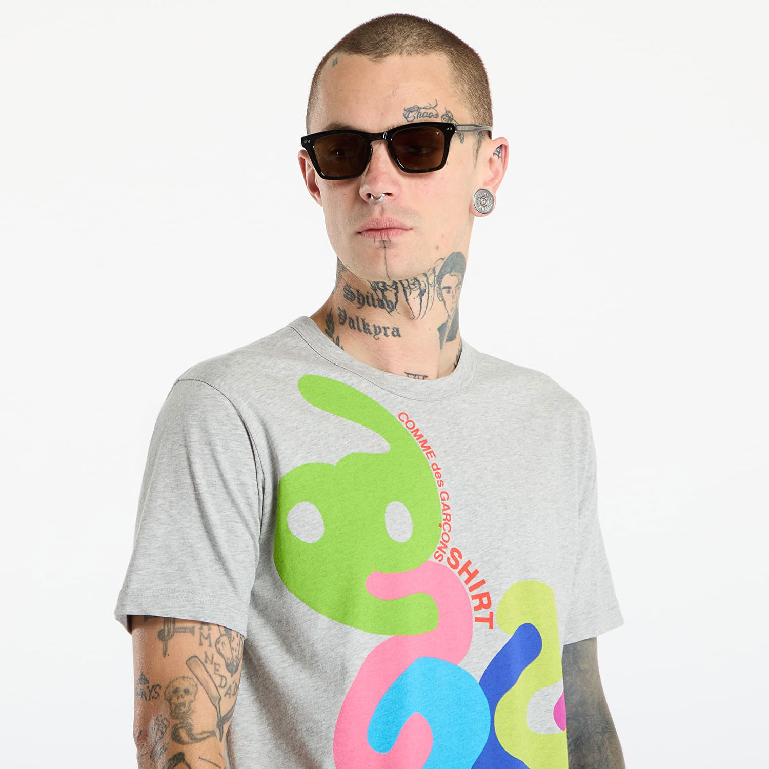 Majica kratkih rukava Comme des Garçons Comme des Garçons SHIRT T-Shirt With Graphic Print Siva | FP-T003-W25 Black, 1