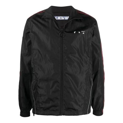 Vjetrovka Off-White Logo Printing Zipper Sports Jacket Crna | OMBD022R21FAB0021001, 0