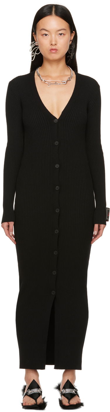 Haljina Jean Paul Gaultier Jean Paul Gaultier Eiffel Tower Maxi Cardigan Crna | 23/15-F-RO081P-M057-00